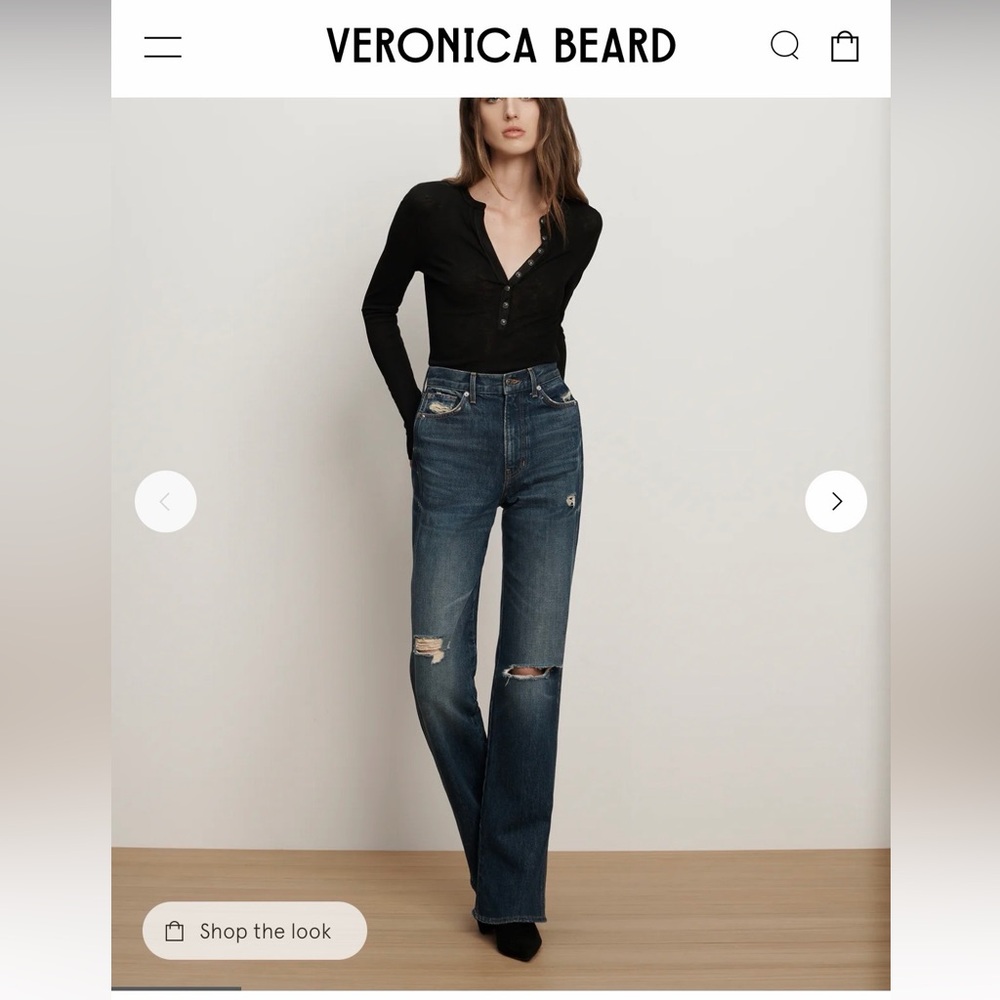 Veronica Beard Dylan High Rise Straight Leg Jeans NWT